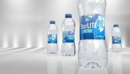 Foto de StarLITE-R Nitro, botellas de alta resistencia distintiva de Sidel para productos sin gas con aplicacin de nitrgeno en botellas fabricadas 100% en rPET