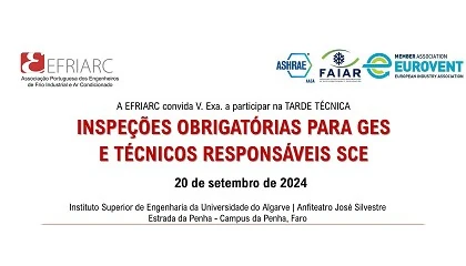 Foto de Efriarc organiza tarde tcnica sobre Inspees obrigatrias para GES e tcnicos responsveis SCE