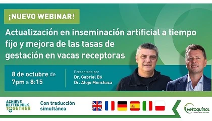 Foto de Vetoquinol organiza un webinar sobre inseminacin artificial a tiempo fijo y mejora de la gestacin