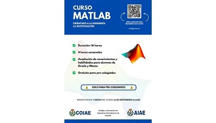 Foto de El Coiae lanza el curso gratuito sobre entorno MATLAB para aeronutica