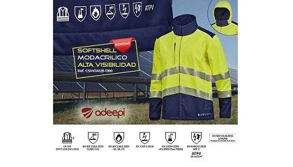 Foto de Adeepi presenta el nuevo Softshell AV Multinorma, para trabajos en exterior con alta visibilidad