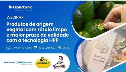 Foto de Produtos de origem vegetal com rtulo limpo e maior prazo de validade com a tecnologa HPP