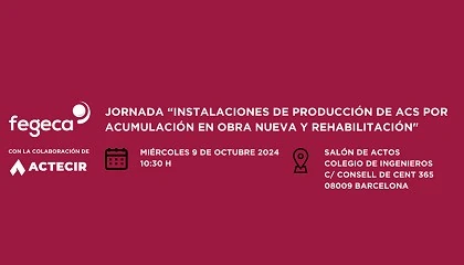 Foto de Barcelona acoge la jornada 'Instalaciones de produccin de ACS por acumulacin en obra nueva y rehabilitacin' de Fegeca