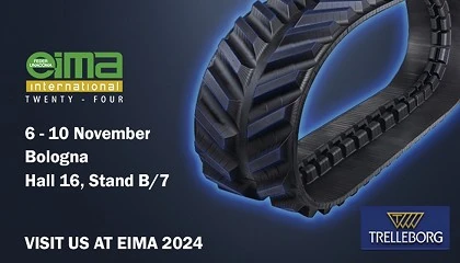 Foto de EIMA 2024: ART1000, primeras cadenas de goma agrcolas de Trelleborg Tires