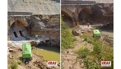 Fotografia de Demolicin controlada de un talud de piedra en el cauce de un ro: un cambio radical con CRAS