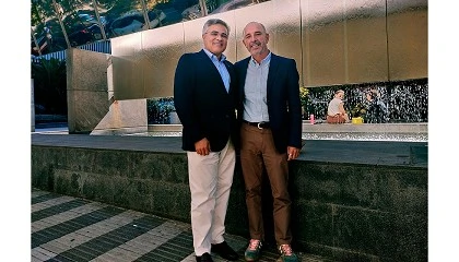 Foto de Entrevista con Javier de Antonio, nuevo presidente de CEEES, y Jorge de Benito, expresidente de la confederación