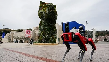 Foto de Acciona emplea perros robticos y drones para inspeccionar las redes de saneamiento de Bilbao