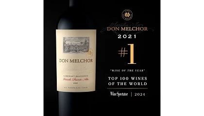 Foto de Don Melchor, el vino chileno coronado como el mejor del mundo y protegido por los Andes