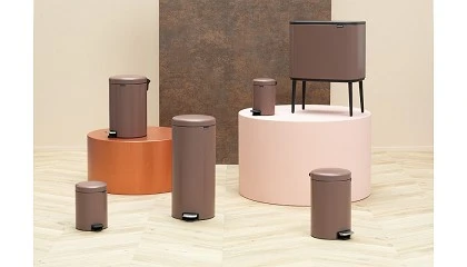 Foto de Conexin entre en color Satin Taupe de Brabantia y el Pantone 2025 Mocha Mousse