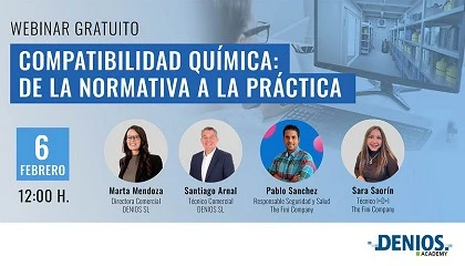 Foto de Denios Espaa y Fini Company presentan el webinar 'Compatibilidad qumica: de la normativa a la prctica'