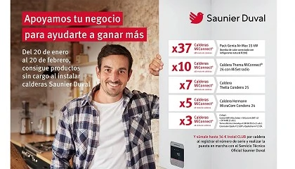 Foto de Saunier Duval ofrece productos sin cargo al instalar sus calderas