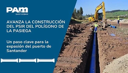 Foto de Saint-Gobain PAM suministra 1.100 toneladas de tubera de fundicin dctil Pam Natural en la construccin del PSIR del Polgono de La Pasiega