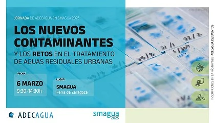 Foto de Adecagua celebrar en Smagua 2025 la jornada Los nuevos contaminantes y los retos en el tratamiento de aguas residuales urbanas'