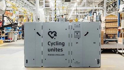 Foto de Riese & Mller implementa el uso de una caja reutilizable para el envo de sus bicicletas