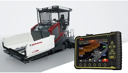 Foto de Dynapac e Leica Geosystems lanam sistema de controlo automtico para pavimentadoras
