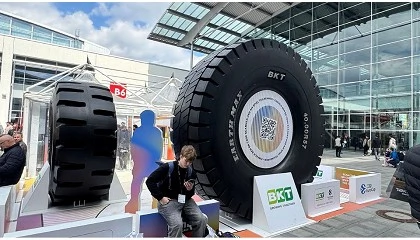 Foto de BKT chama a ateno na Bauma 2025 com uma vasta seleo de pneus