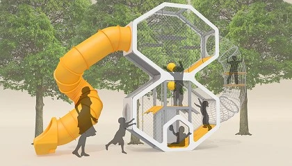 Foto de Laberintos Verticales: el juego al aire libre que revitaliza el espacio urbano