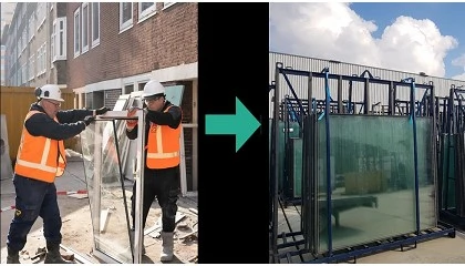 Foto de Vidrio plano 100% reutilizado: dando una segunda vida a cada panel de vidrio
