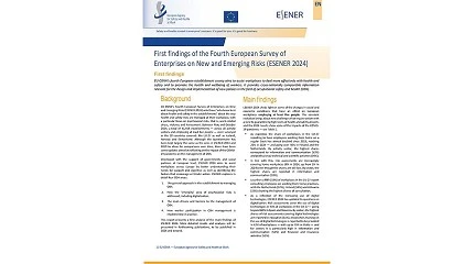 Foto de ESENER 2024: Primeras conclusiones sobre la gestión de riesgos emergentes en la seguridad y salud laboral en Europa
