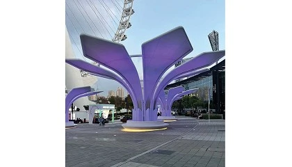 Foto de Islas urbanas frescas en Soltis Veozip para la plaza al aire libre Ain Dubai