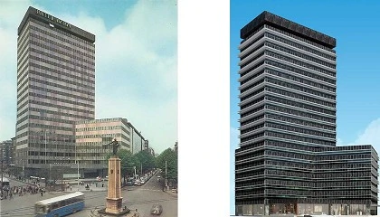 Foto de Rehabilitacin de la fachada original del edificio BBVA de Bilbao, en clave de eficiencia energtica y coste ptimo