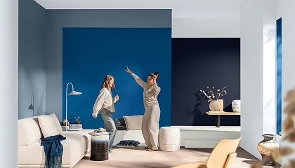 Foto de El Color del Ao 2026 segn Bruguer: el Ritmo de los Azules, compuesto por tres tonos de azul