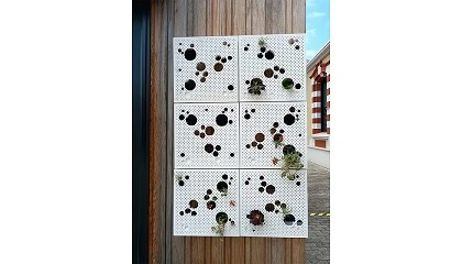 Foto de Fachada viva impresa en 3D para arquitectura modular