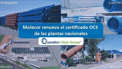 Foto de Molecor sigue impulsando su compromiso ambiental con la renovaci�n de la certificaci�n OCS Europe en todos sus centros nacionales