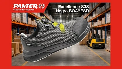 Foto de Excellence S3S Negro BOA ESD, el calzado de Panter dise�ado para afrontar el ritmo exigente de la log�stica