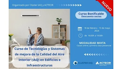Photo de El Cl�ster IAQ y Actecir lanzan un curso especializado en calidad del aire interior