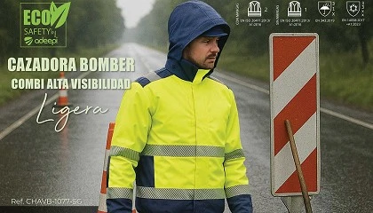 Foto de La nueva cazadora Pilot AV bicolor de alta visibilidad de Adeepi combina ligereza, dise�o actual y certificaci�n de seguridad