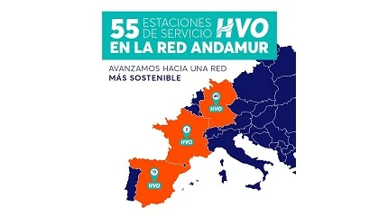 Foto de Andamur amplía su red europea de estaciones de servicio con suministro de HVO