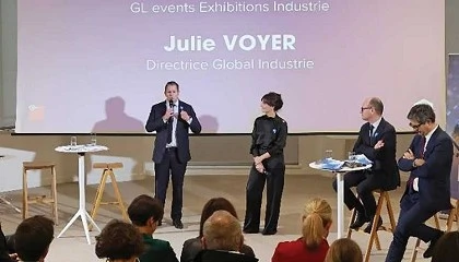 Photo de Entrevista a Sébastien Gillet, director de GL events Exhibitions Industries, y Julie Voyer, directora de Global Industrie