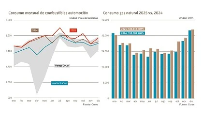 Foto de El consumo de combustibles de automoci�n cerr� 2025 con un crecimiento del 2,6%