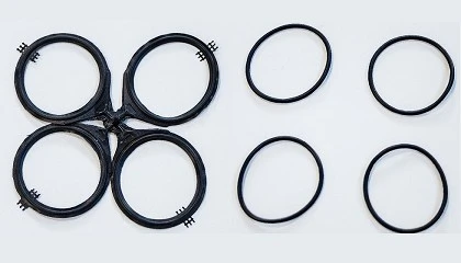 Fotografia de Macroacabado a temperatura ambiente para piezas de elastómero