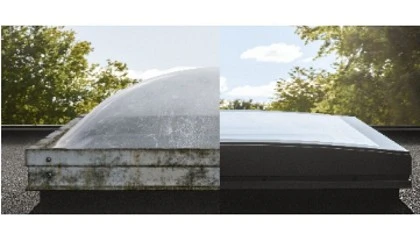 Foto de Nova gera��o de janelas de telhado plano: trocar o acr�lico antigo por sa�de e efici�ncia