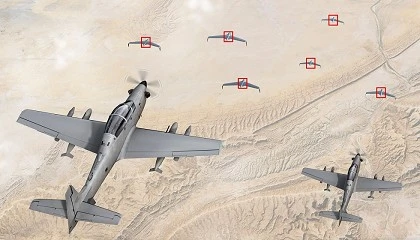 Foto de Embraer y Valkyrie Aero impulsan la lucha antidrones con inteligencia artificial en el A-29 Super Tucano