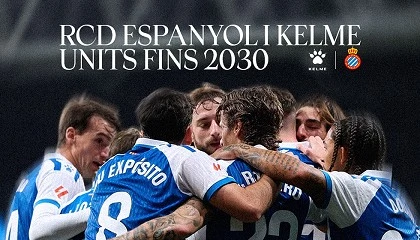 Foto de Kelme prolonga su vínculo con el RCD Espanyol hasta 2030