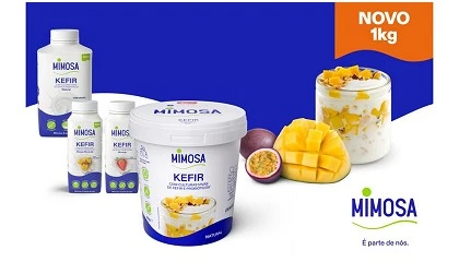 Foto de Mimosa lan�a kefir em formato familiar de um quilo