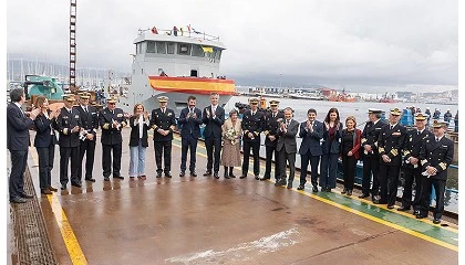 Foto de Freire Shipyard bota en Vigo la nueva embarcaci�n de apoyo a buceadores de la Armada A22 Proserpina