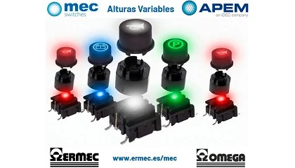 Foto de Ermec presenta soluciones de pulsadores para PCB con alturas configurables de MEC (APEM)