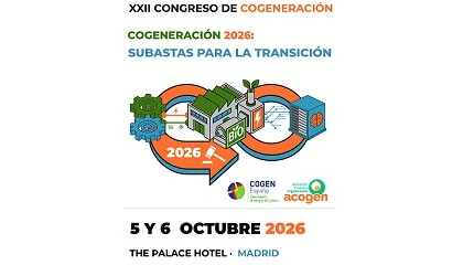 Foto de Acogen y Cogen España organizan el 5 y 6 de octubre en Madrid el XXII Congreso Anual de Cogeneración