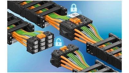 Foto de igus refor�a seguran�a nas calhas articuladas com novo sistema de bloqueio