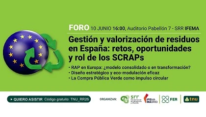 Foto de SRR 2026 debatir� el futuro de la RAP y los SCRAPs en el reciclaje espa�ol