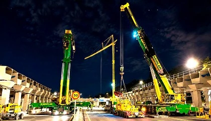 Foto de Gr�as Aguilar participa en la construcci�n del Parque Ventas con 7 gr�as Liebherr de gran tonelaje