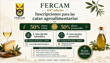 Foto de Fercam 2026 establece doble modalidad de inscripción para las catas agroalimentarias