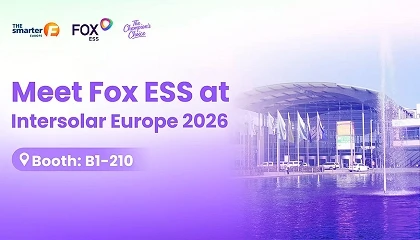 Foto de FOX ESS da un paso adelante con su rebranding en Intersolar Europe 2026