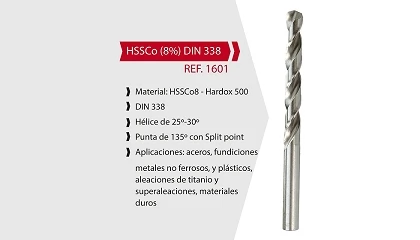 Foto de Hepyc lanza una broca con cobalto al 8% para el mecanizado de materiales de alta exigencia