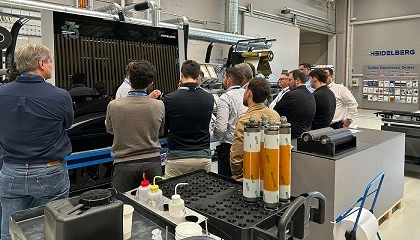 Foto de Gallus muestra en Suiza su catálogo de impresión a clientes de Heidelberg Spain