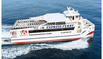 Foto de Gondán entrega a Líneas Romero el catamarán ‘Juan Jorge R.’, su cuarto ferry construido para la naviera canaria